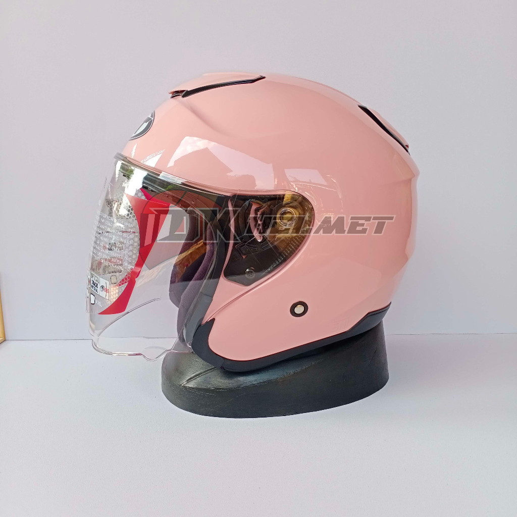 Jual Helm Half Face KYT Kyoto R Solid Light Peach Pink Original ...