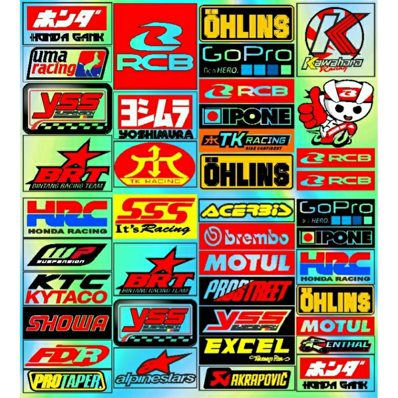 Jual STIKER RACING PACK HOLOGRAM KATA ISI 20-30 PCS | Shopee Indonesia