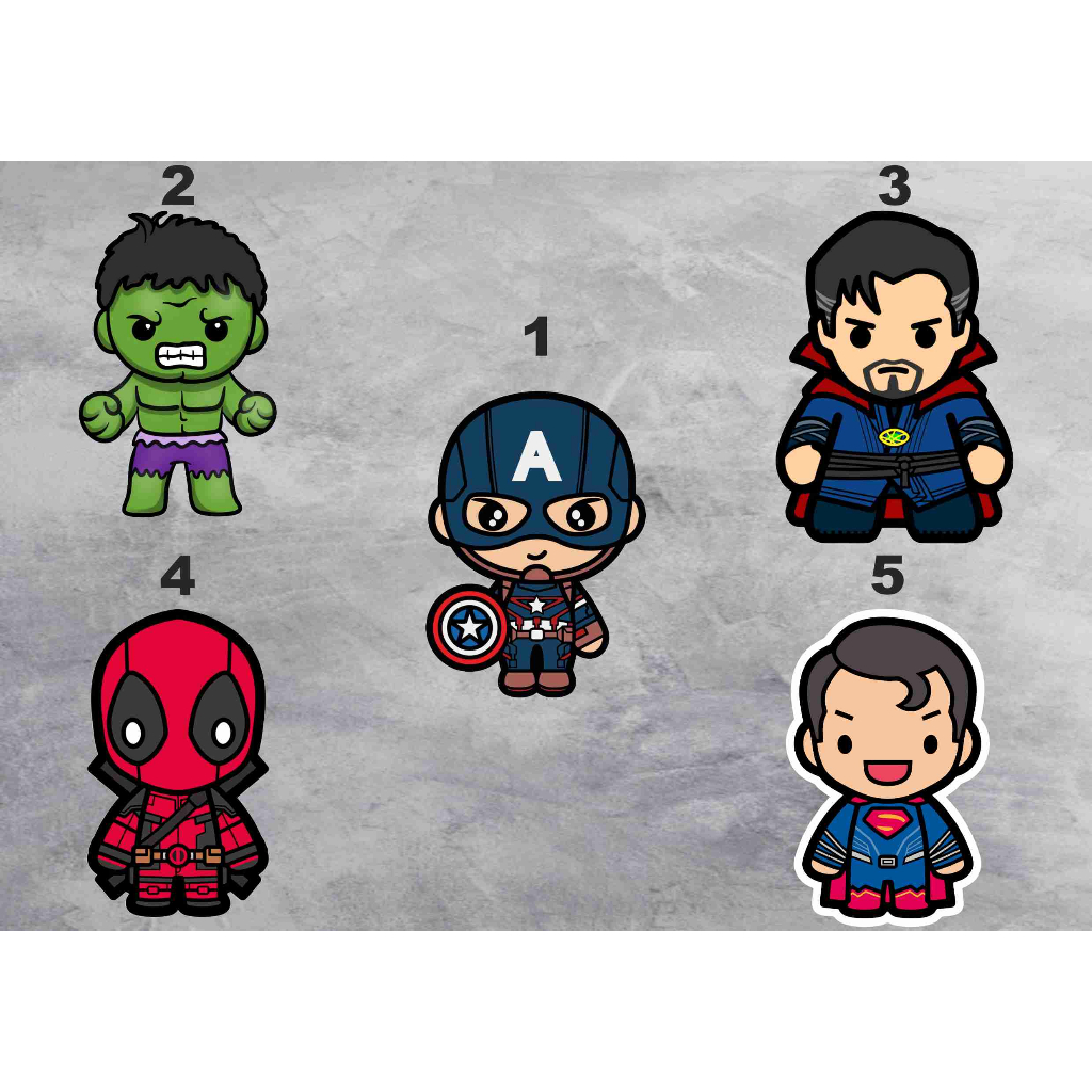 Jual STICKER AESTHETIC SUPERHERO MARVEL- STICKER PACK BRAND LOGO ...