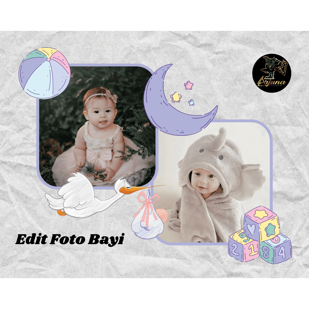 Jual Jasa Edit Foto Bayi Ala Studio Tema Bebas Bisa Cetak Baby Photo ...