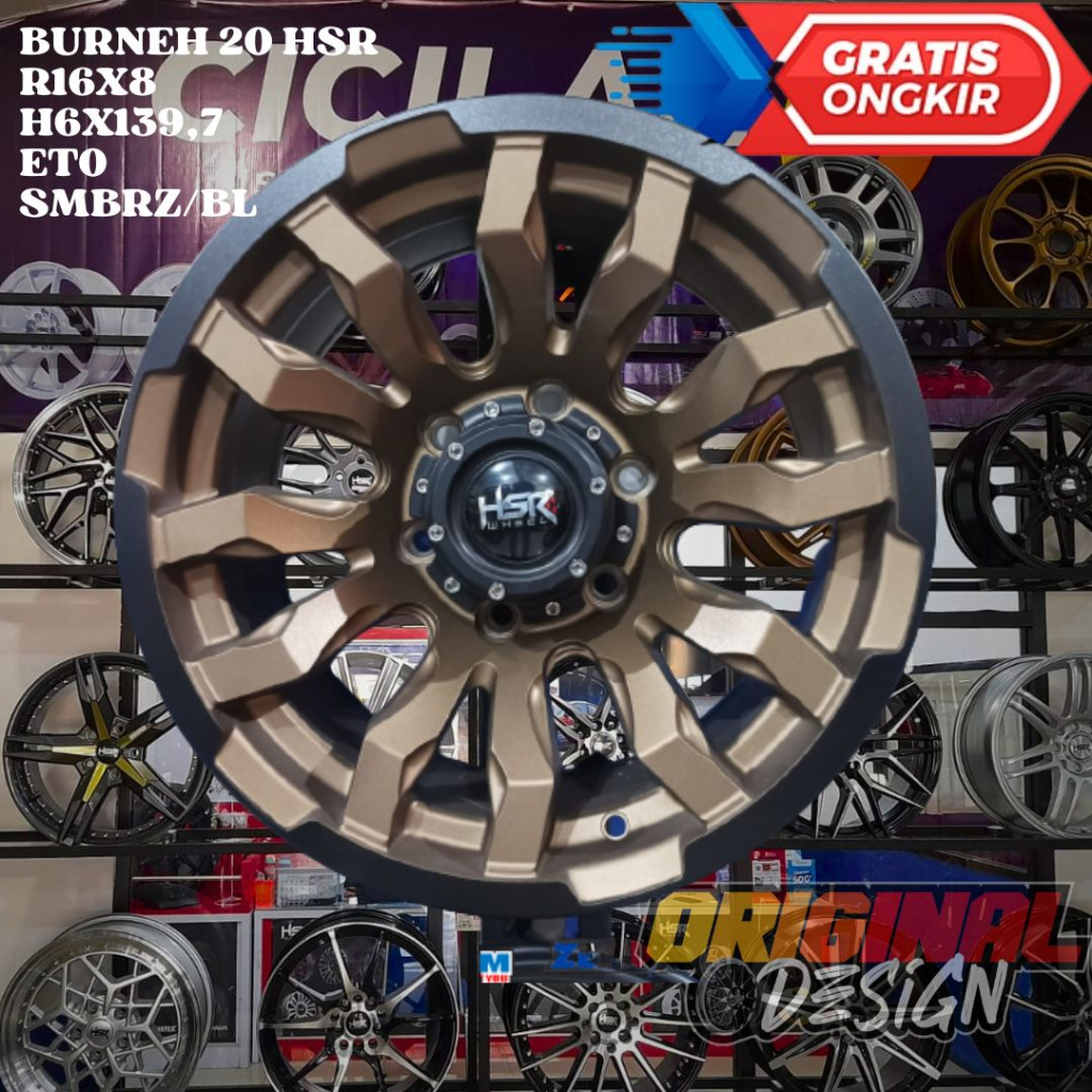 Jual Velg Mobil Ring 16 HSR BURNEH R16 Untuk Pajero , Triton , DMAX ...