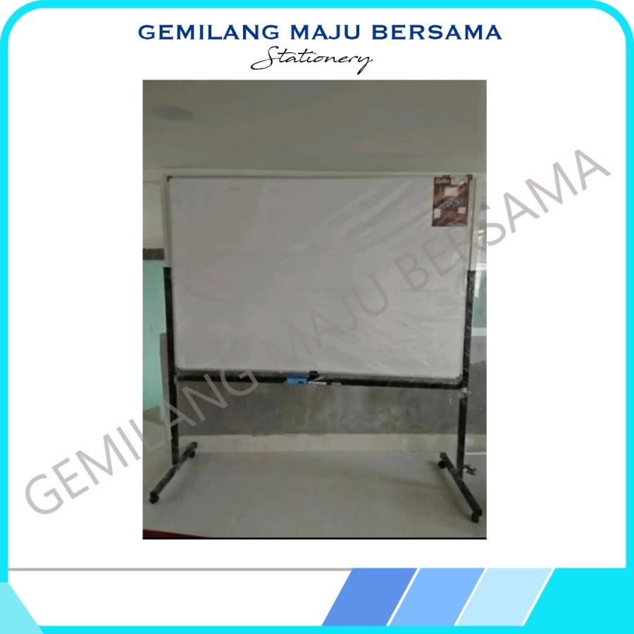 Jual Whiteboard / Papan Tulis + Kaki Roda 60 x 120 cm (Singleface / Non ...