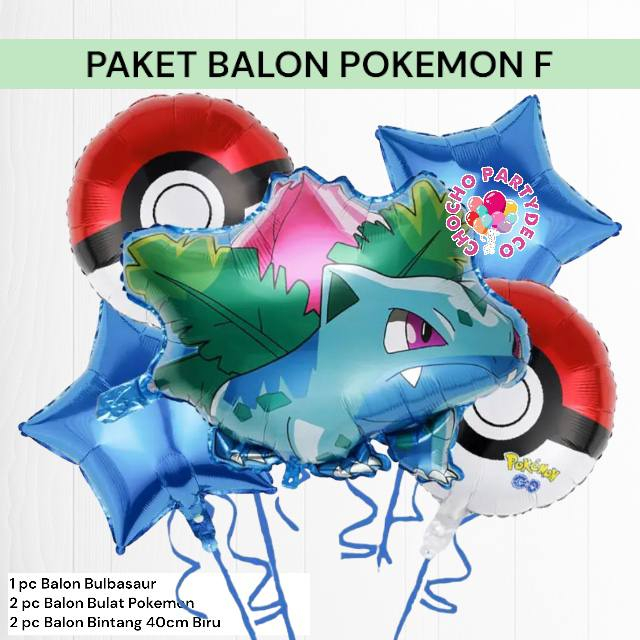 Jual Paket Balon POKEMON F / Dekorasi Ulang Tahun Pokemon Pikachu ...