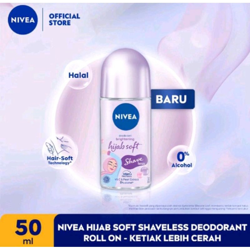 Jual Nivea Deodorant Brightening Hijab Soft Ungu 50ml Shopee