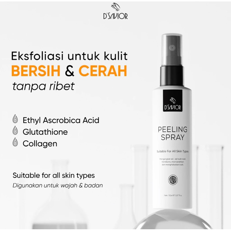 Jual D'SAVIOR Peeling Spray Glutha Collagen 60ml | Mencerahkan ...