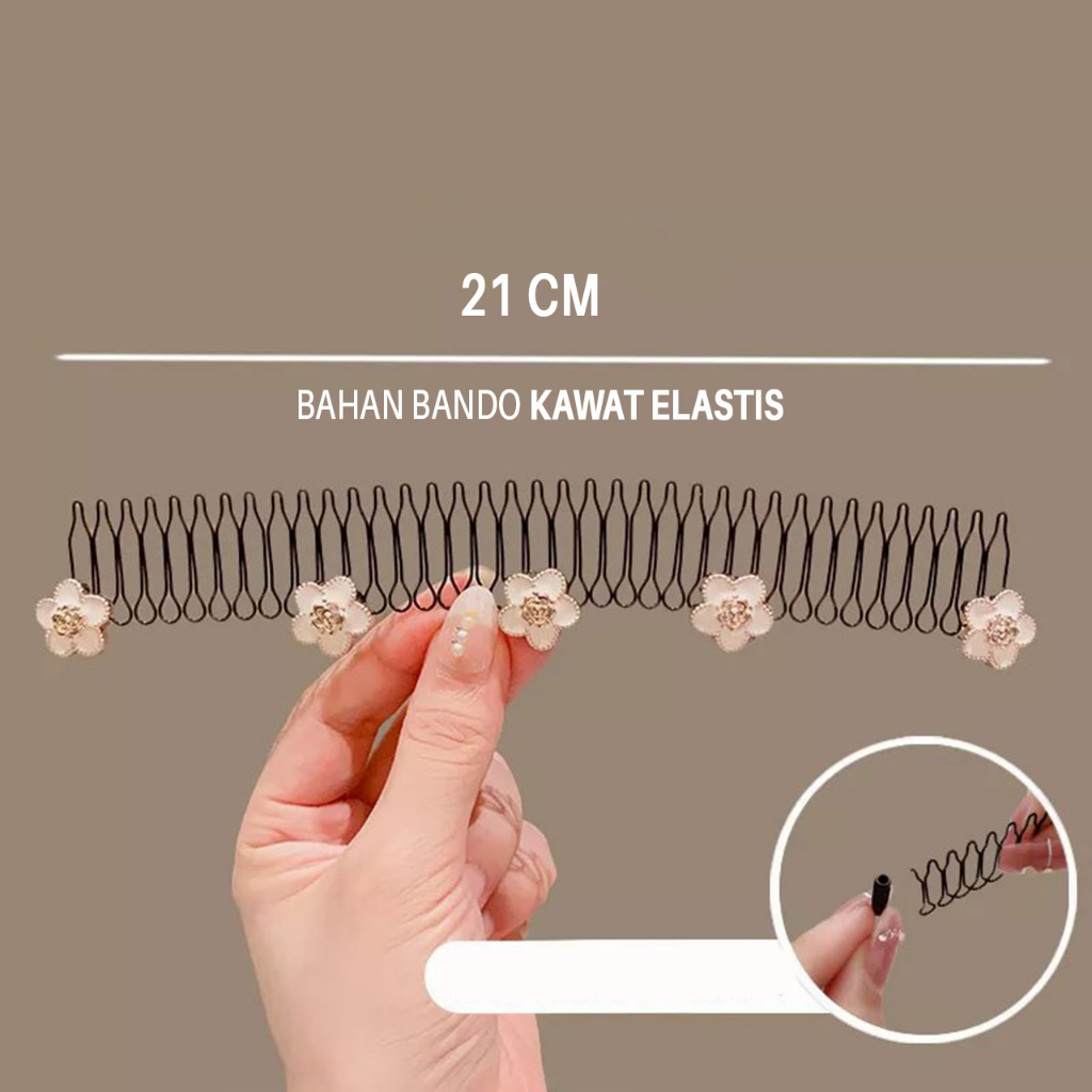 Jual Bando plastik sisir rambut jepit simple fleksibel elastis ...