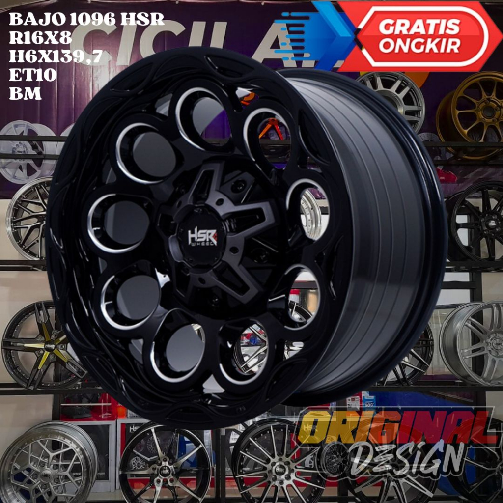 Jual Velg Mobil Ring Hsr Bajo R Lebar Loabng Et Black Milling Shopee Indonesia