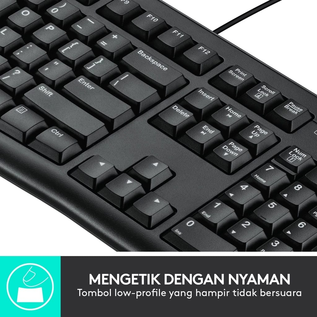 Jual EL Keyboard Logitech K120 Black ORIGINAL | Shopee Indonesia