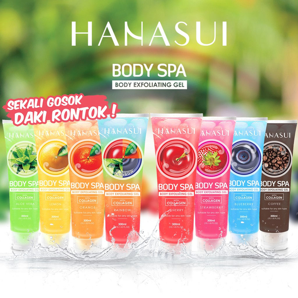 Jual HANASUI Body Spa Body Exfoliating Gel series 300 ml Gel Collagen