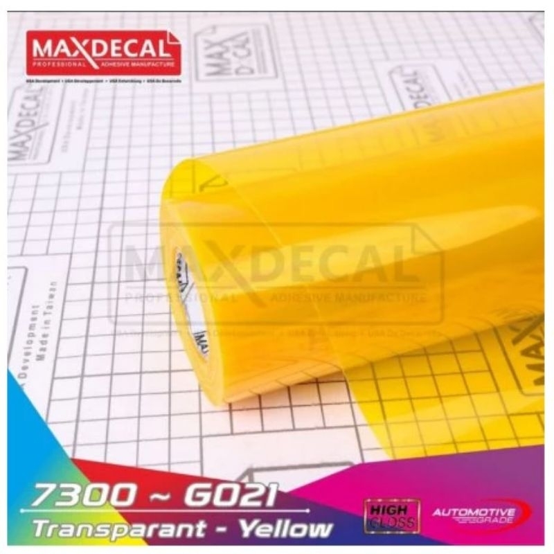 Jual Sticker Maxdecal 7300 G021 Yellow Kuning Transparent Transparan ...