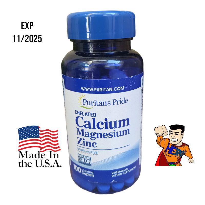 Jual Puritan Chelated Pride Calcium Magnesium Zinc 100 Cap Shopee Indonesia 5773