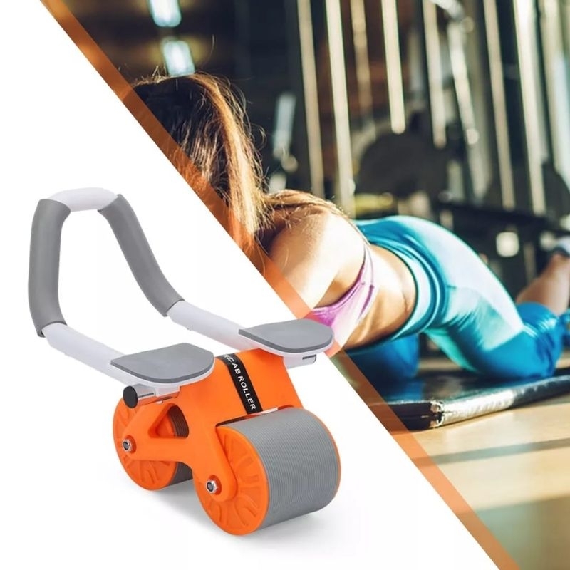 Jual TOTAL FITNES Ab wheel 2in1 Ab Roller Wheels Plank Trainer Abdominal Core Roller Alat fitnes
