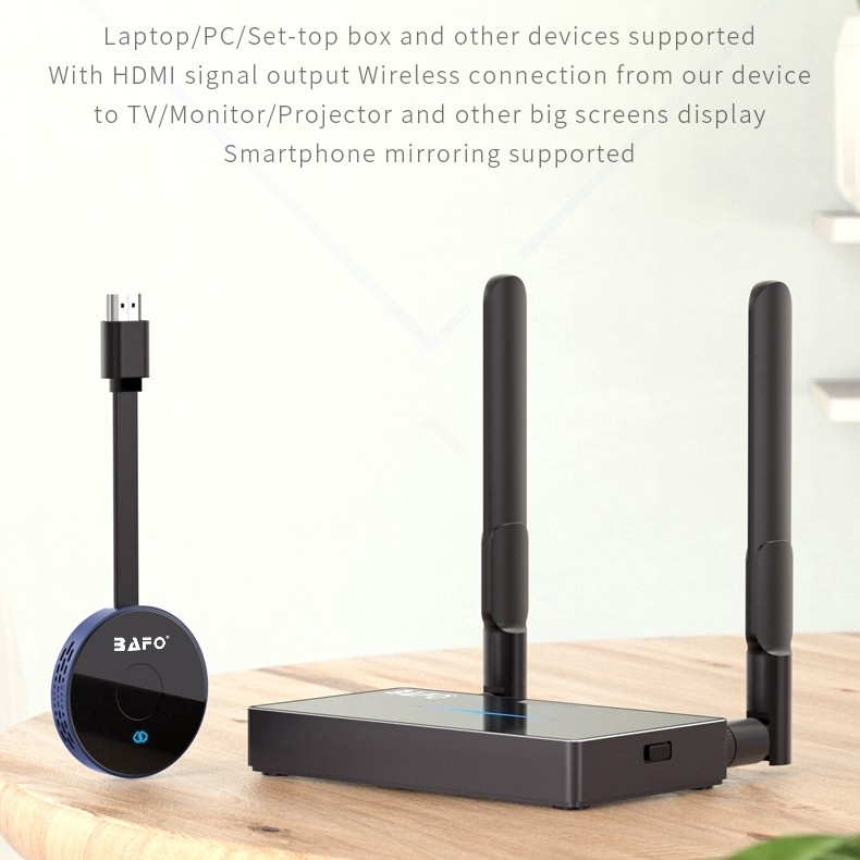 Jual Wireless HDMI Extender 4K Audio Video Transmitter Receiver BAFO BF ...