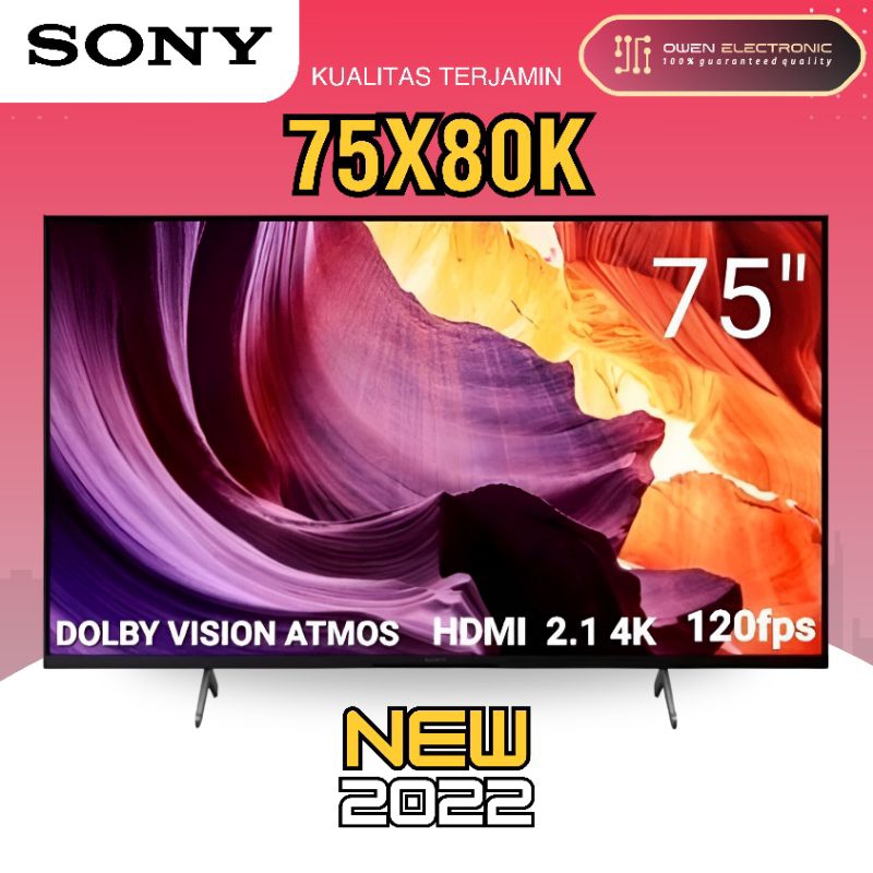 Jual SONY 75X80K | 75X77L 4K UHD HDR Smart Google LED TV 75 Inch ...