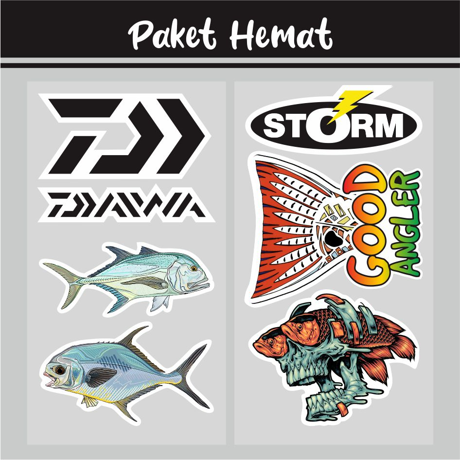 Jual Sticker Cutting Pancing Hologram Terbaru Casting Pasiran Fishing Hat  Rock Fishing Stiker Cuting Mancing Ultra Light Popping Jigging