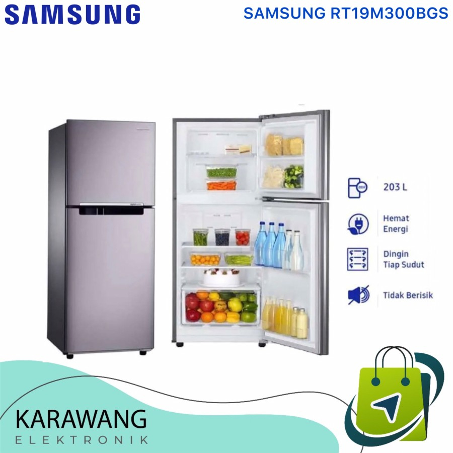 Jual Kulkas Samsung 2 Pintu RT19M300BGS Lemari Es Low Watt Khusus