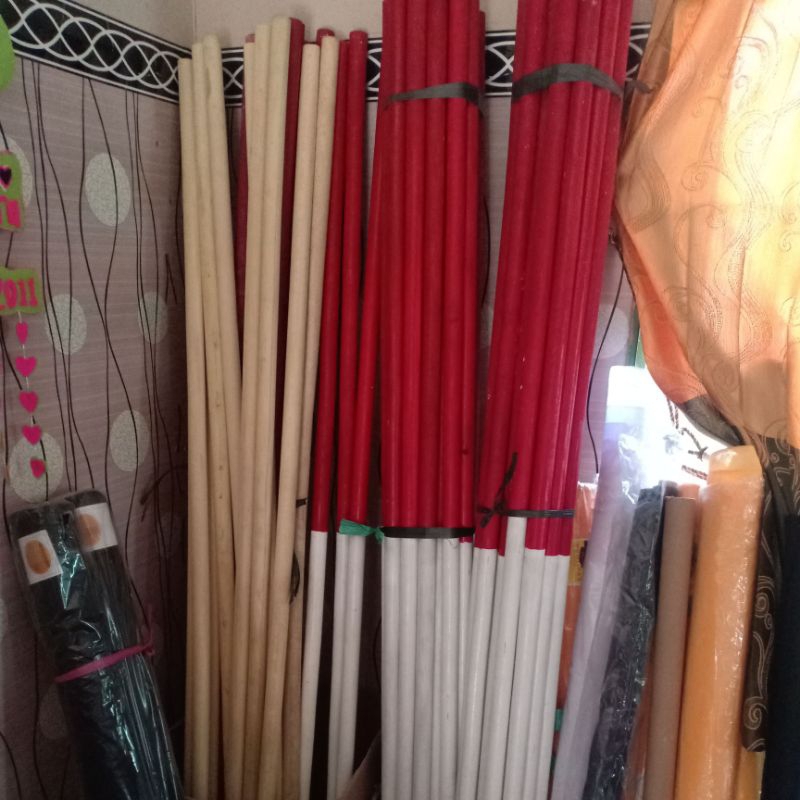 Jual (INSTAN 1 PCS)TONGKAT PRAMUKA PANJANG 160 CM/TONGKAT PRAMUKA MERAH ...