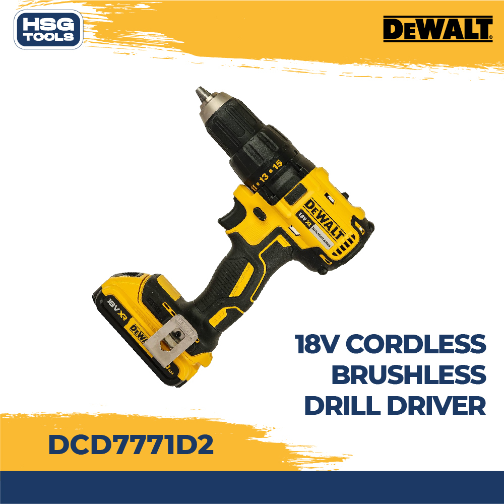 Jual Dewalt Dcd D Mesin Bor Baterai V Brushless Drill Driver Set Shopee Indonesia