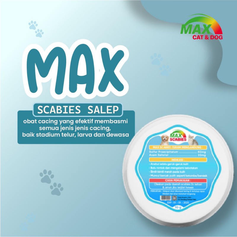 Jual (AMAN TERJILAT) MAX SCABIES Salep Obat Infeksi Kulit Kucing ...