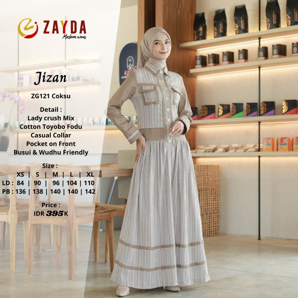 Jual New Arrival Jizan Gamis by Zayda Moslem Wear ZG121 ORIGINAL KEKINIAN  MODERN TRENDY ELEGANT MODIS EXCLUSIVE BEST SELLER | Shopee Indonesia