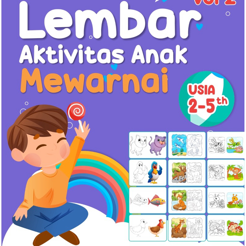 Jual Worksheet Mewarnai Lembar Aktivitas Anak Paudandtk Shopee Indonesia