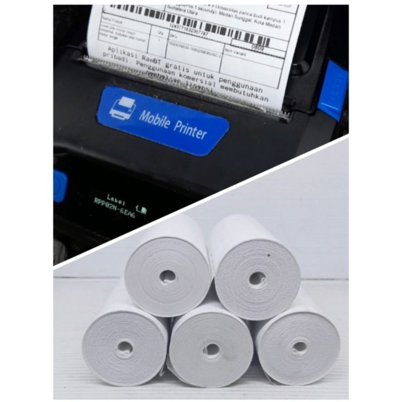 Jual Kertas Printer Thermal Bluetooth Sticker Mm X Meter Shopee Indonesia