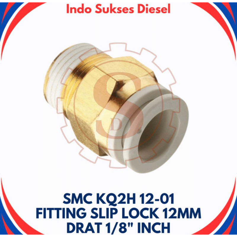 Jual Kq H Smc Fitting Lurus Male Slip Lock Selang Mm Drat