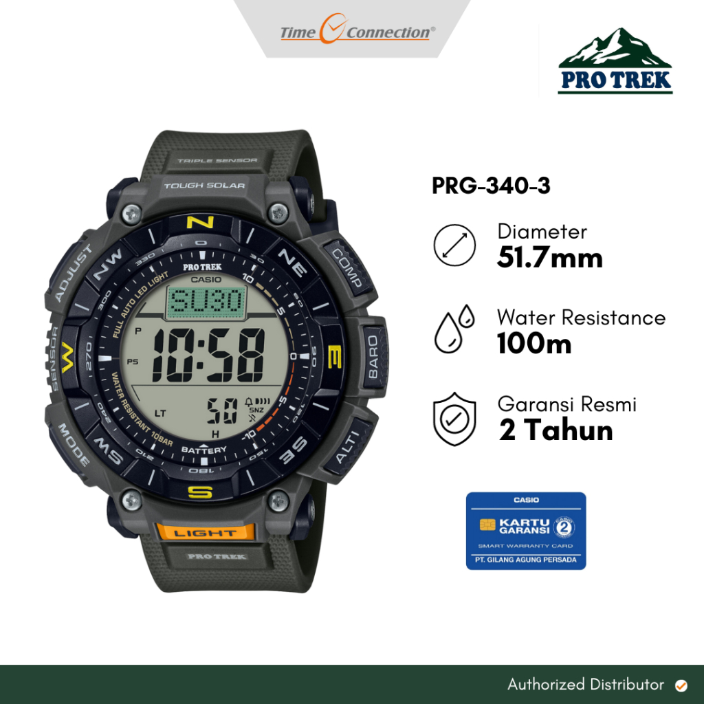 Jual Casio Pro Trek PRG3403 Original / Jam Tangan Pria Digital Solar