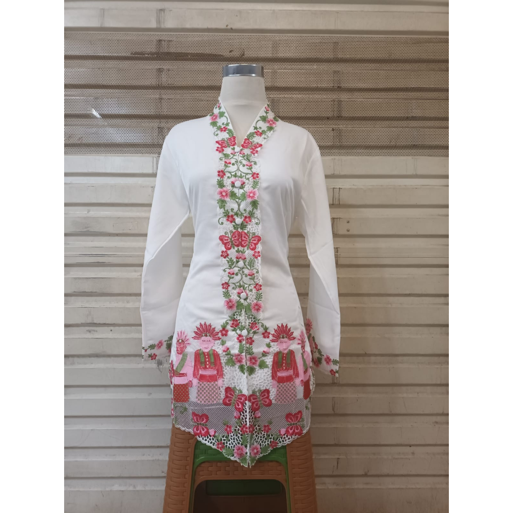 Jual Kebaya Encim Motif Ondel-Ondel Encim Betawi Pakaian Tradisional ...