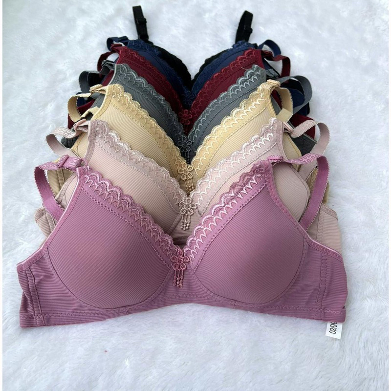 BAYIe - 6 PCS BH/Bra Remaja ABG/Wanita Tanpa Kawat Bahan Katun MUTE /