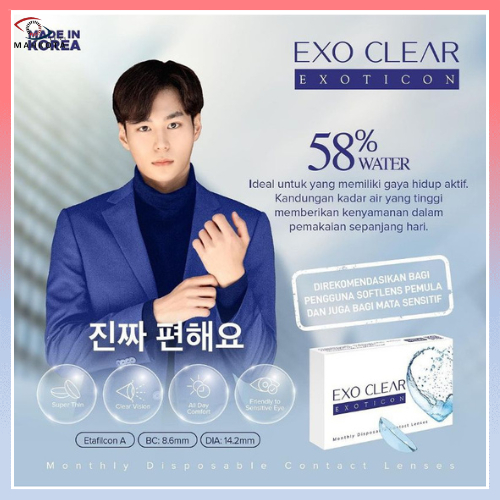 Jual SOFTLENS BENING X2 EXO CLEAR MINUS (-0.50 sd -10.00) MADE IN KOREA ...