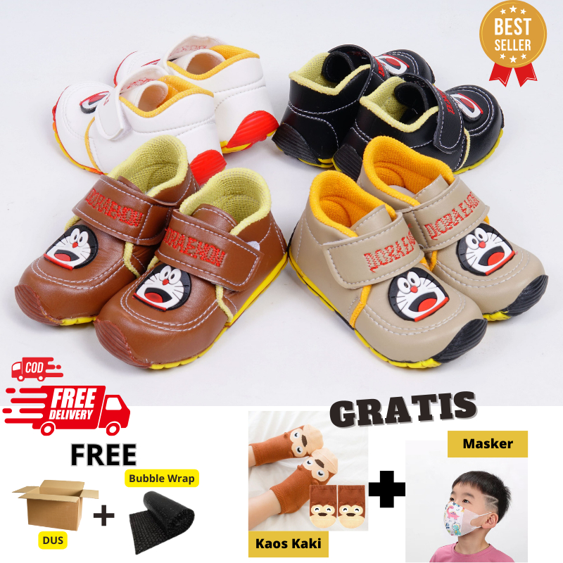 Jual Sepatu Anak Bunyi Usia 1 - 3 Tahun ( FREE KAOS KAKI ANAK | MASKER