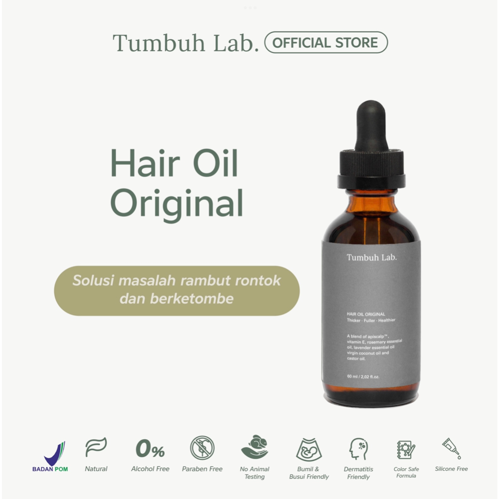 Jual Tumbuh Lab Hair Oil Original 60ML Shopee Indonesia