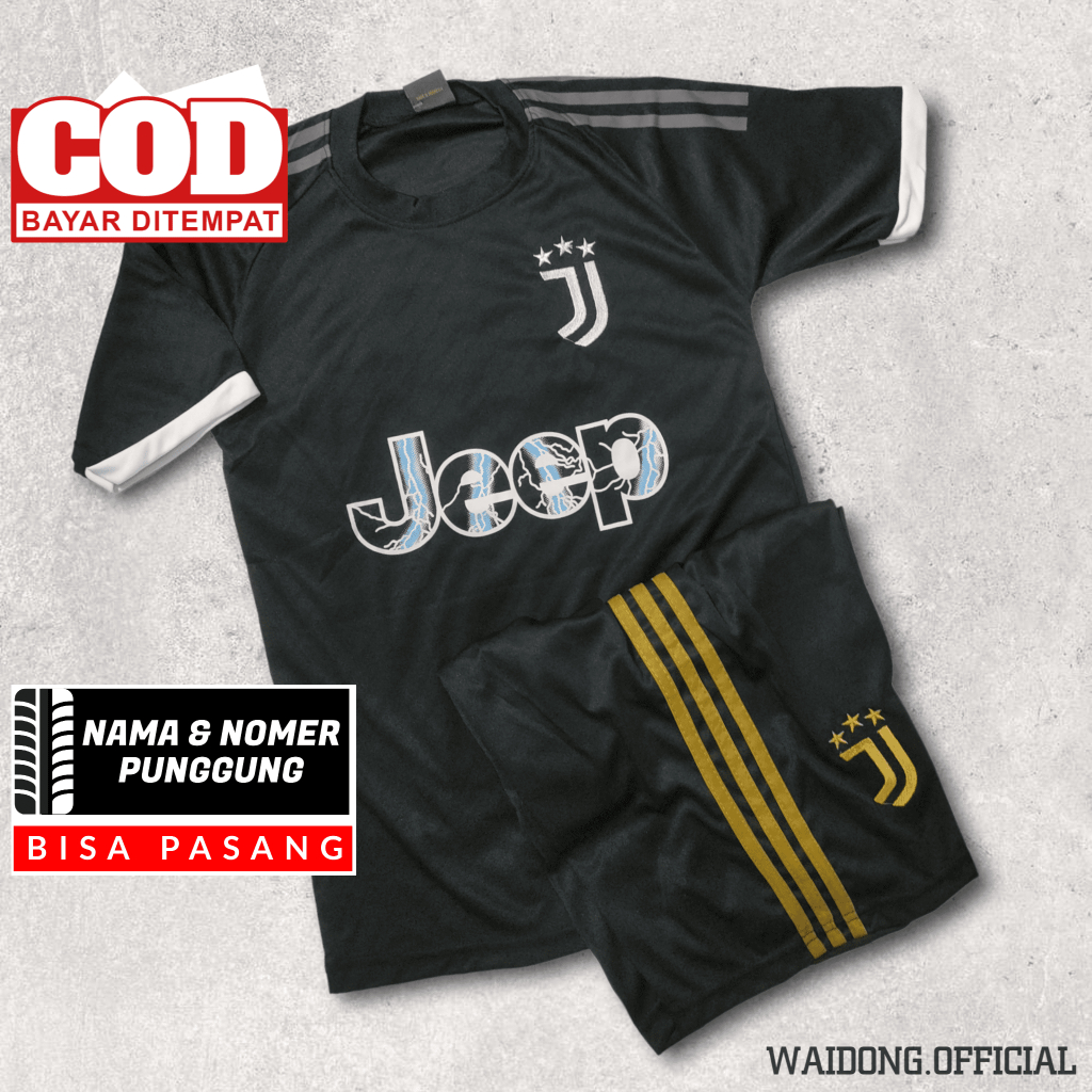 Jual Jersey Juventus HITAM AWAY Set Musim 2023/2024 Terbaru Bahan
