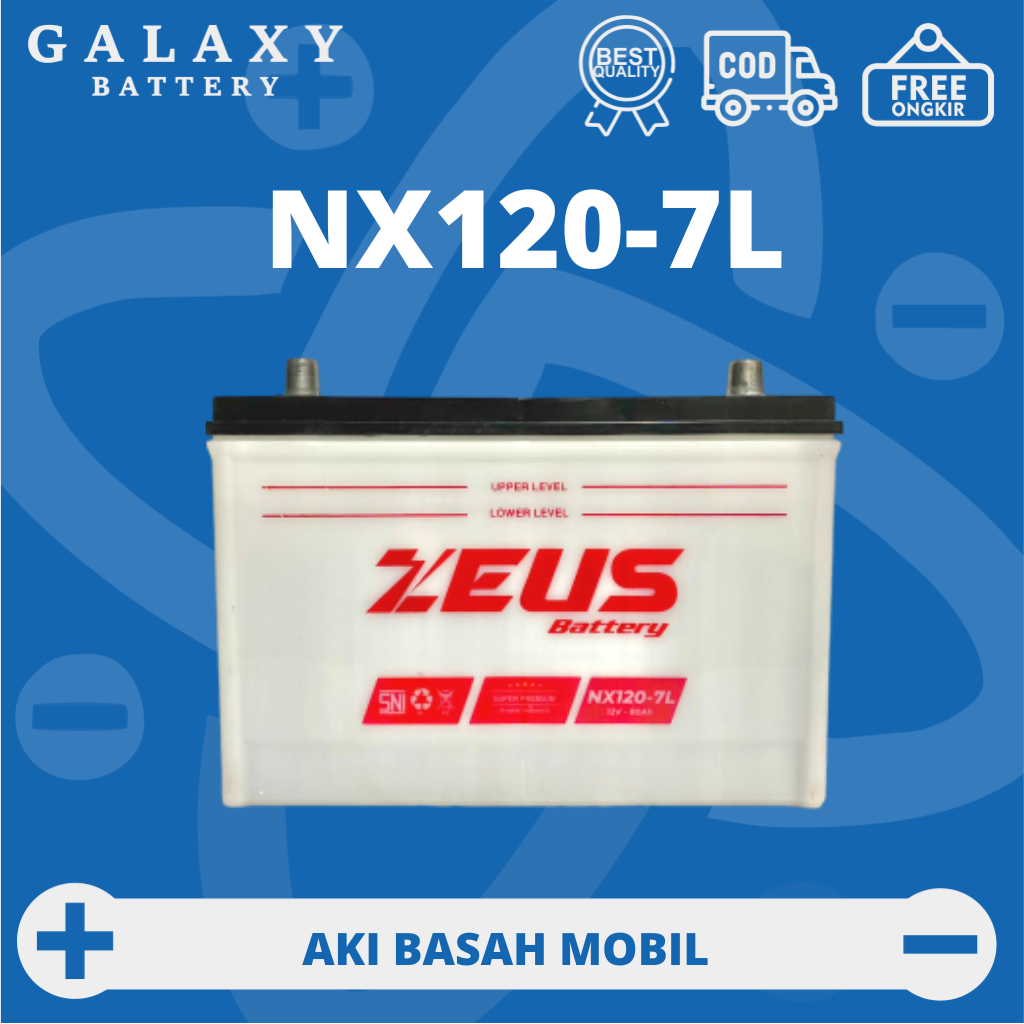 Jual Aki Mobil Mitshubishi Pajero Sport Dakar Zeus battery NX120-7L