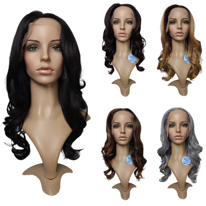 Jual wig rambut palsu wanita halflace bebas belahan model ombak ukuran ...