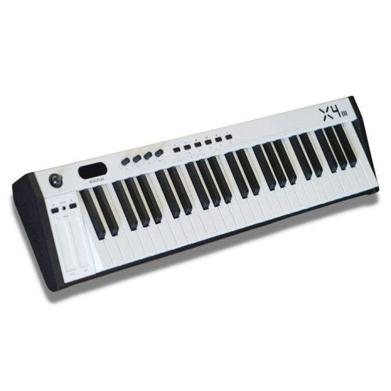 Midiplus X4 Mini 49-Key MIDI Keyboard Controller - USB Powered, White