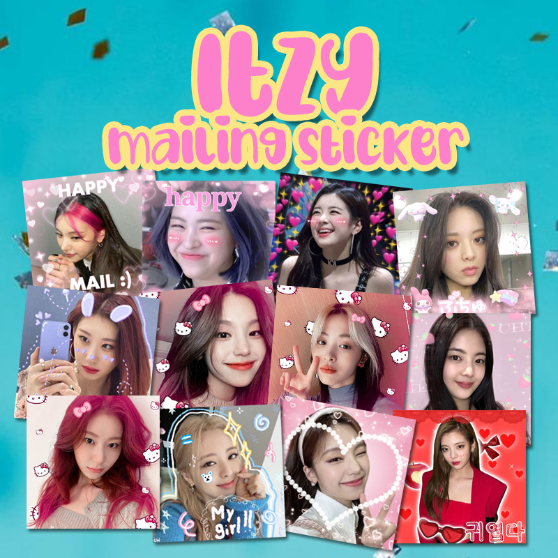 Jual ITZY Deco Mail Sticker Yeji Yuna Lia Ryujin Chaeryeong Mailing ...