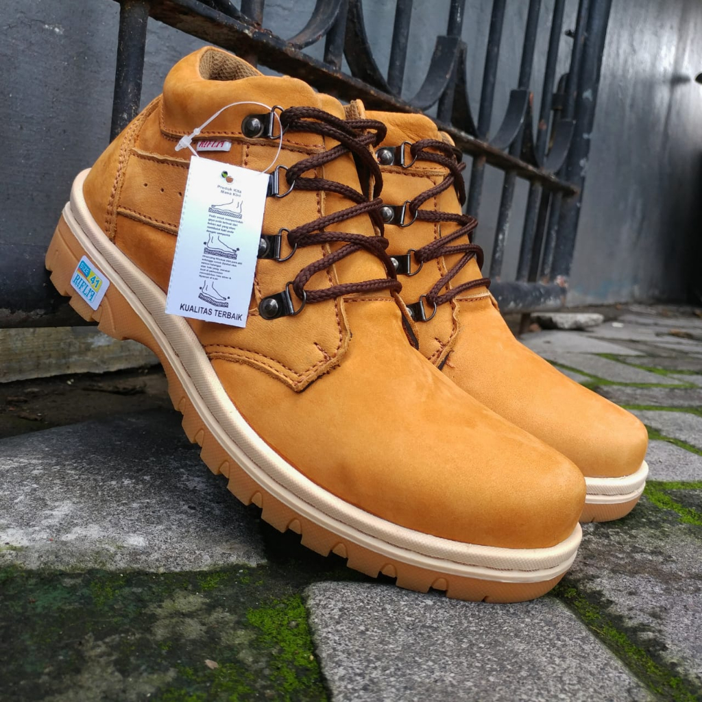 Jual SEPATU BOOT PRIA ASLI KULIT ORIGINAL RIFLIF TAN RLB13 | Shopee ...