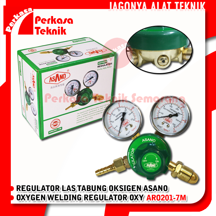 Jual Regulator Tabung Gas Oxygen Meteran Las Oxygen Asano Aro201 7m Shopee Indonesia 