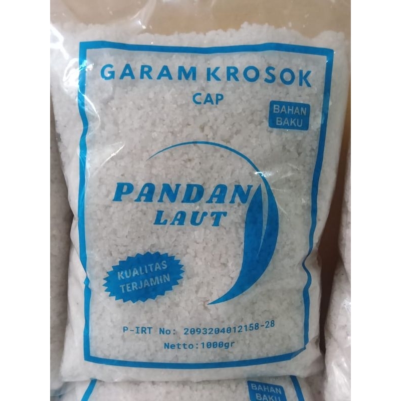 Jual Garam krosok kemasan cap pandan laut 1kg | garam kasar | garam ...