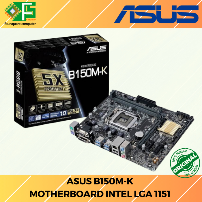 Jual Motherboard Asus B150M-K Motherboard Intel LGA 1151 Support Gen 6