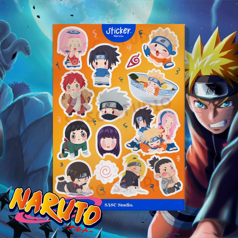 Jual Naruto Stickersheet A6 Waterproof Sazuke Sakura Hitachi Naruto