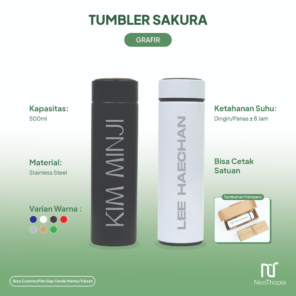 Jual Tumbler Custom Sakura Grafirsouvenir Murahpromosi Murahtermoscetak Namalogotulisan 7808