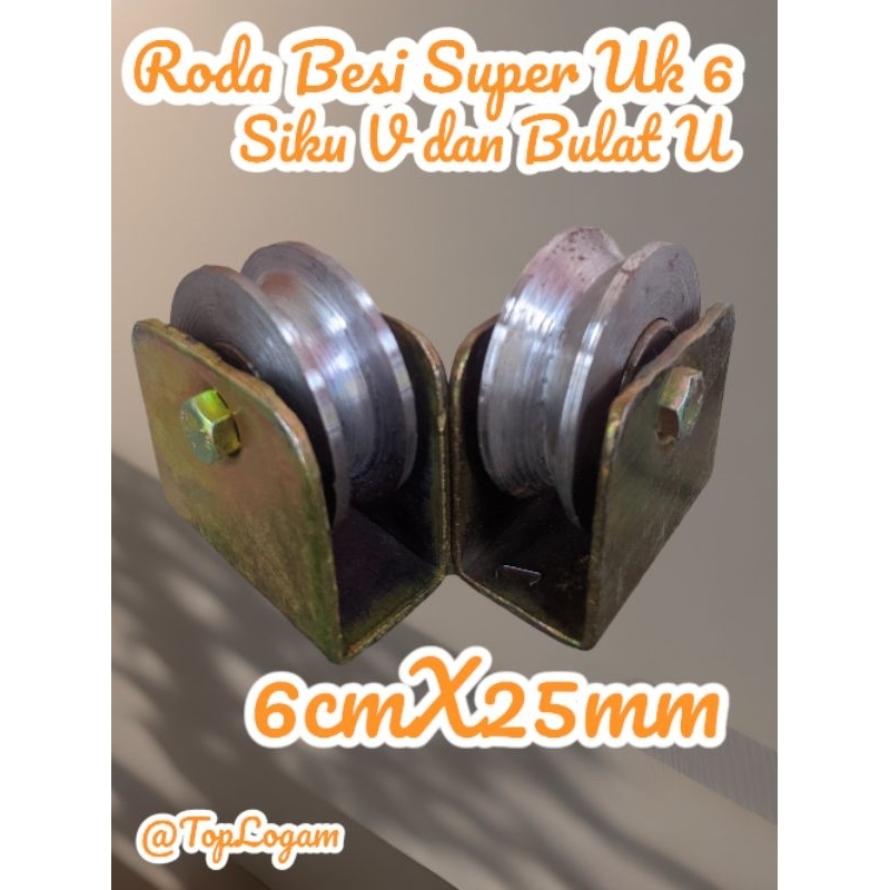 Jual Roda Pagar Besi Supeer 6cm Untuk Kebutuhan Pagargerbangdll Shopee Indonesia 3347