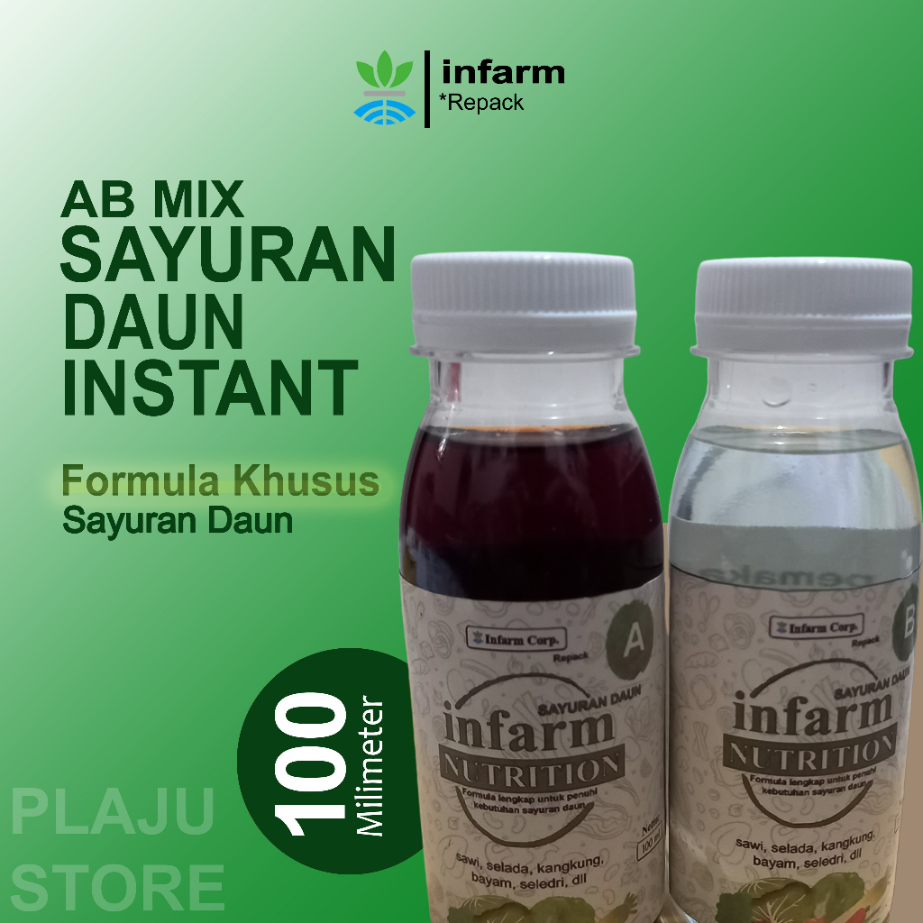 Jual INFARM - Nutrisi Ab Mix Sayuran Daun Instant 100 ML (repack ...