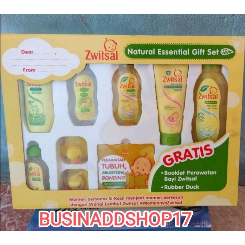 Jual Zwitsal Baby Natural Essential Spa Gift Set Box Free Rubber Duck ...