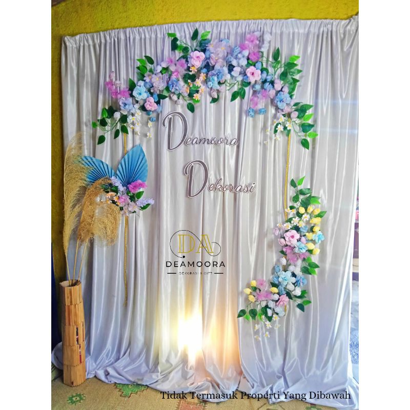 Jual Backdrop Dekorasi Lamaran / Wedding / Akad / Aqiqah / Tasyakuran