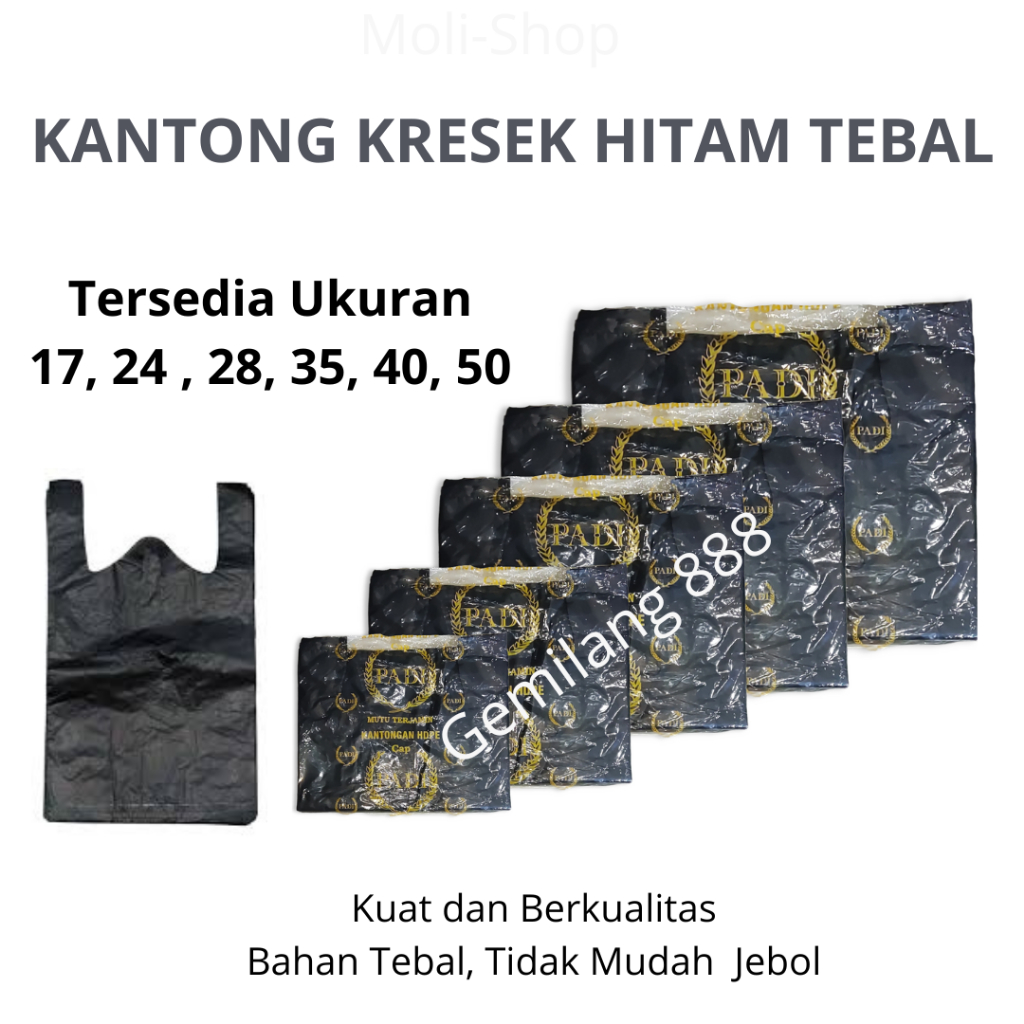 Jual Khusus Gosend Hdpe Hitam Kantong Kresek Hitam Uk 17 24 28 35