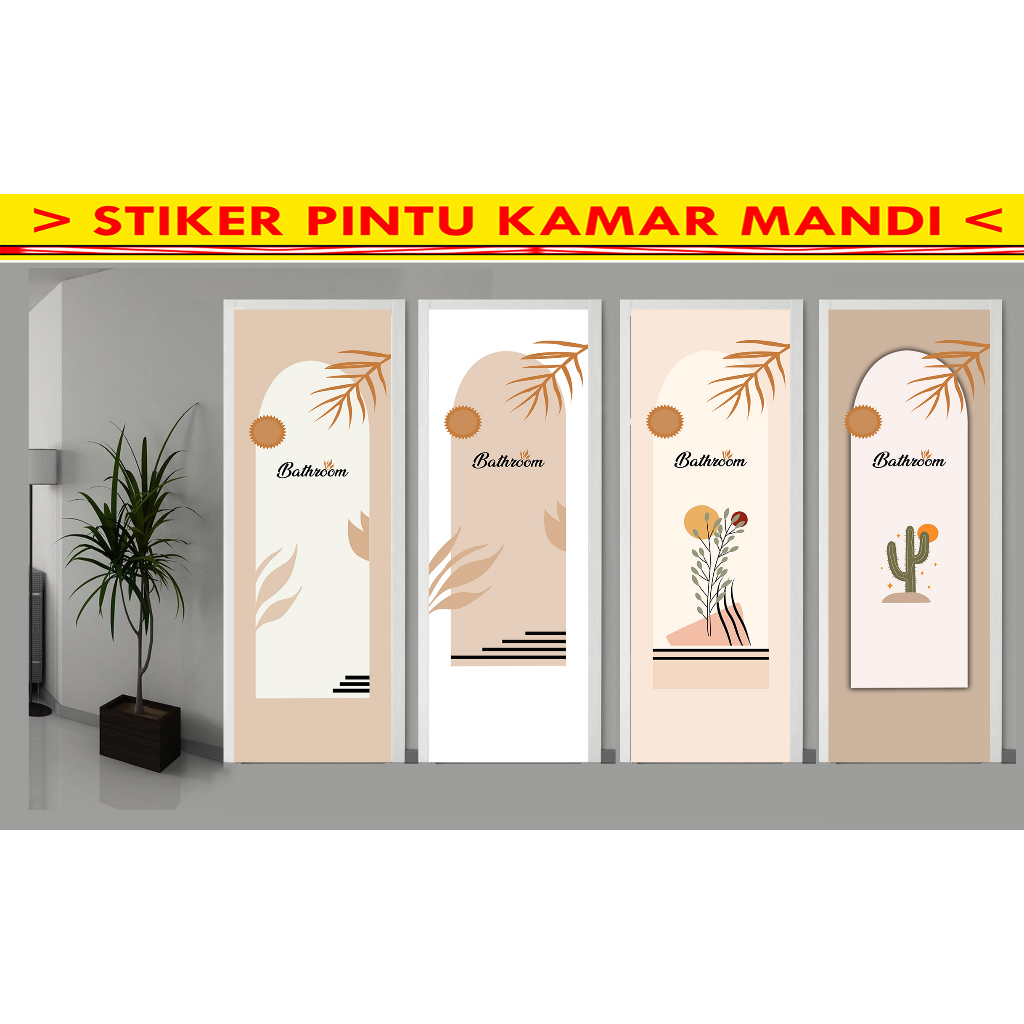 Jual STIKER PINTU KAMAR MANDI, STIKER PINTU TOILET MOTIF AESTHETIC ...